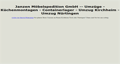 Desktop Screenshot of janzen-spedition.de